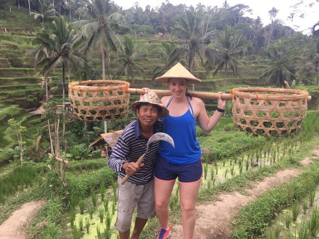 Route Indonesië tegalalang rijstvelden ubud