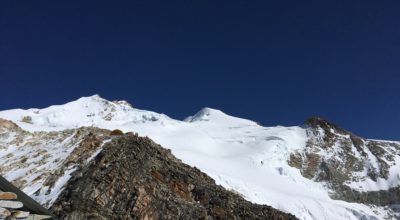 De top van de Huayna Potosi in zicht